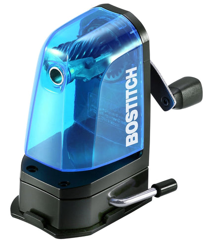 Bostitch Office Multi-Mount Manual Pencil Sharpener, Vacuum Mount or Screw Mount, Black (MPS2-BLK)