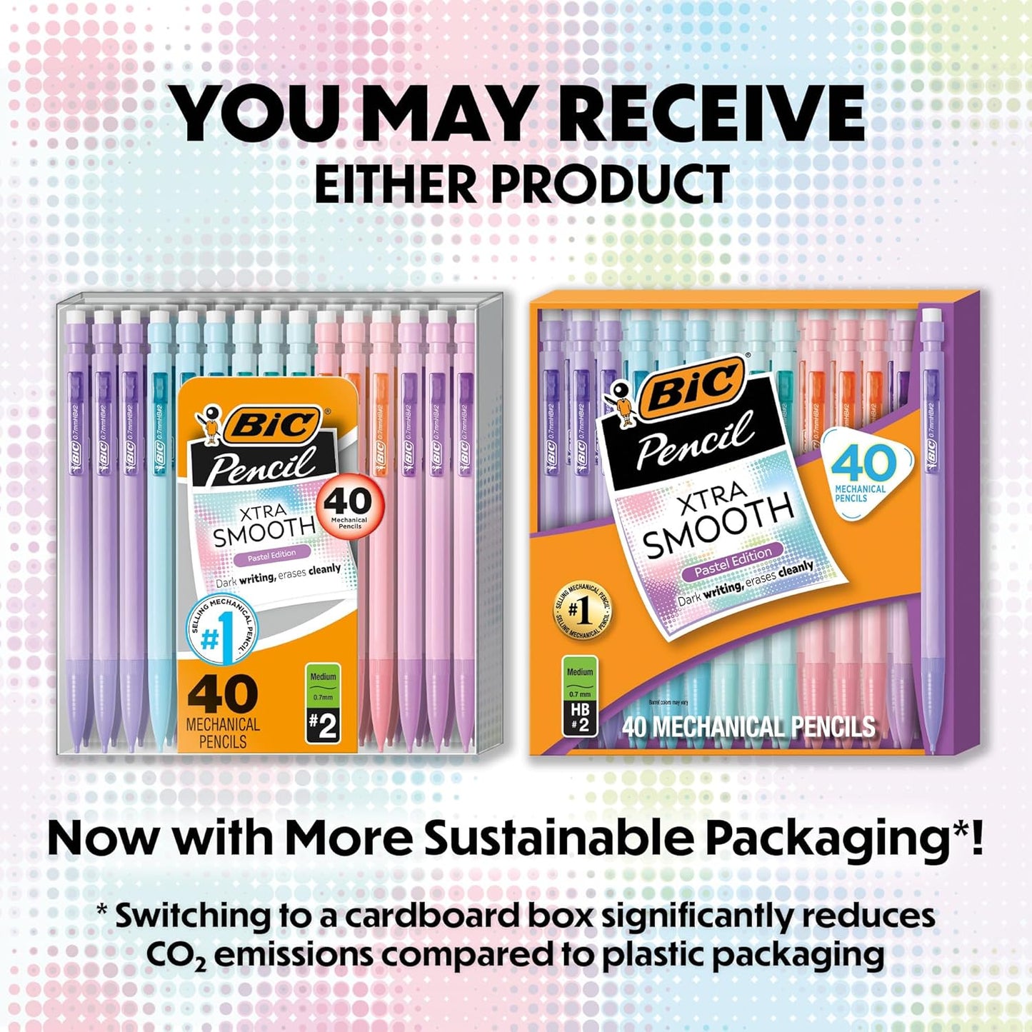 BIC Xtra Smooth Mechanical Pencil with 0.7 mm Medium Point, Refillable and Retractable, 40-Count Pack