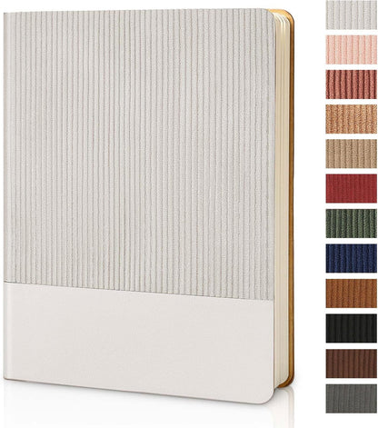 Lined Journal Notebook for Work College Ruled Note Book 5.79"x8.27"A5 PU Leather Daily Journaling 216 Pages for Women Men Writing Home School Supplies Business (Dark Green)