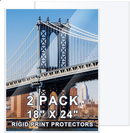 AKONEGE 5PCS 9" x 12" Rigid Print Protectors Clear Plastic Sheet Protectors, Heavy Duty Top Loading Document Holder, Menu Cover, Photo Poster Sleeves Hard Plastic Sleeves for Paper Art Prints