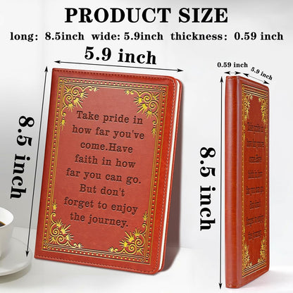 Inspirational Gift Appreciate Lined Journal Notebook Graduation Gift Take Pride In How Far You've Come Writing Notebook Encouragement Gift,1 Pack (Yellow),(Take pride-Yellow)