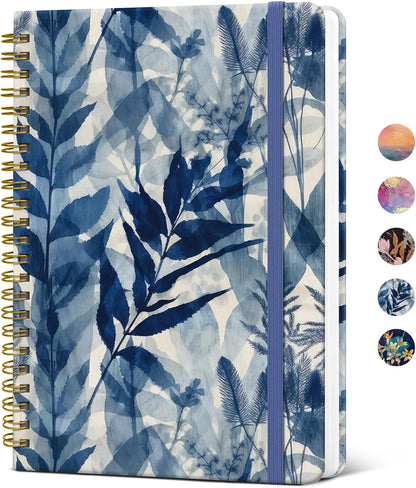 ZOTIA Lined Spiral Journal Notebook for Women, A5 College Ruled Journals for Writing, Hardcover Notebooks for Work, Note taking and Office School Supplies,140 Pages - Yellow