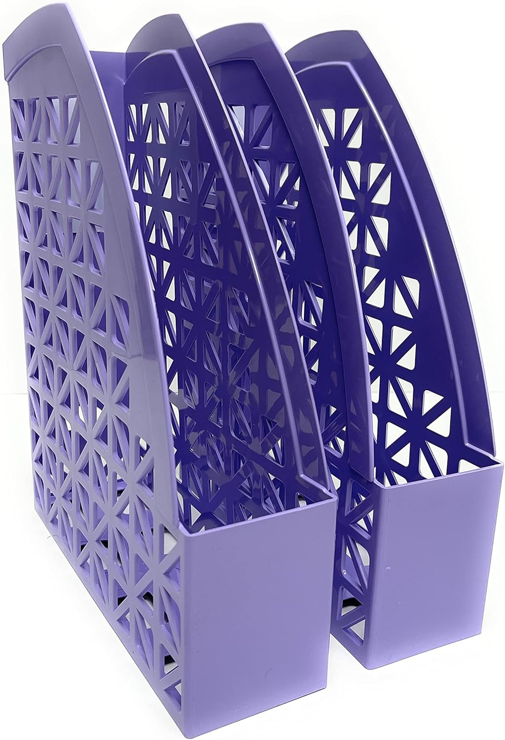 Mintra Office Plastic Desk Organizer 2pk Magazine File (Lavender)