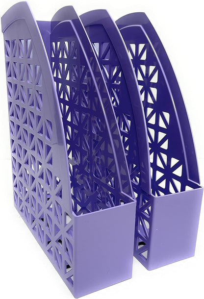 Mintra Office Plastic Desk Organizer 2pk Magazine File (Lavender)
