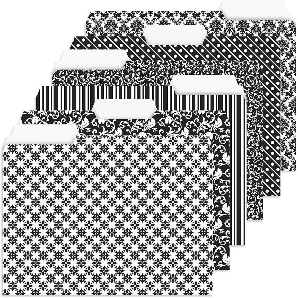 Current Floral Fun File Folders Value Pack - Bulk Set of 24, 6 Pretty Decorative Designs, 1/3 Cut Tabs, Heavy-Duty Paper Stock, Office Supplies for Home & Work, 9-½” x 11-¾” Letter Size