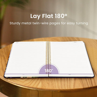 Taja Lined Spiral Notebook Journal for Women A5(5.8" × 8.3"), Cute Hardcover Notebook for Work, School & Note Taking, Pretty College Ruled Journal for Writing, 140 Pages, Sunset
