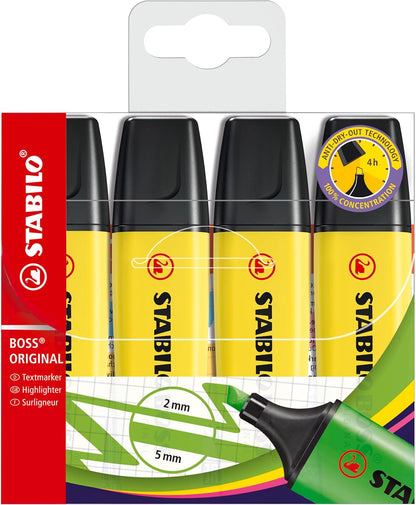STABILO Highlighter BOSS ORIGINAL - Pack of 4 - Green