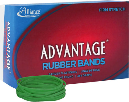 Alliance Rubber 26649 Advantage Rubber Bands Size #64, 1/4 lb Box Contains Approx. 80 Bands (3 1/2" x 1/4", Natural Crepe) Beige