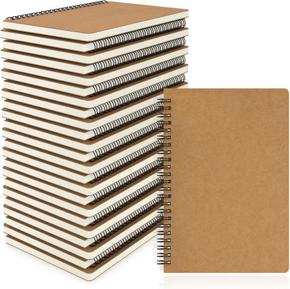 EUSOAR Spiral Notebook, A5 12packs 5.5"X8.3" 120 Pages Lined Travel Writing Notebooks Journal, Memo Notepad Sketchbook, Students College Office Business Subject Diary Ruled Book Journal-Black Cover