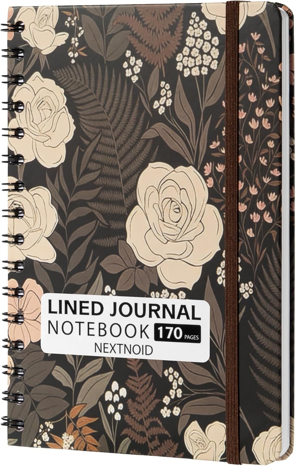 Nextnoid Lined Spiral Notebook Journal For Women & Men - A5(5.8" x 8.3") 170 Pages, Hardcover Notebooks for Work & Note Taking, College Ruled Journals for Writing - Grey
