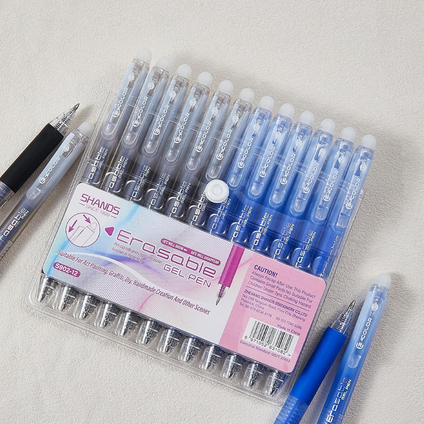 Retractable Erasable Gel Pens Clicker,Fine Point 0.7mm Smooth Writing Pens,Cute Pens For Writing Journaling Taking Notes School Office Home. (12 Colors)