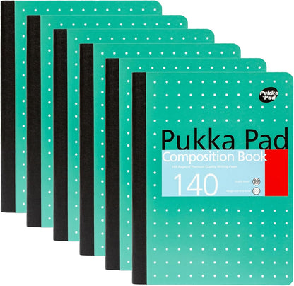 Pukka Pad, Composition Notebooks - 3 Pack of Journals Featuring 140 Pages of College Ruled 80GSM Paper with Sturdy Cover Stock - 9.75 x 7.5in - Bloom