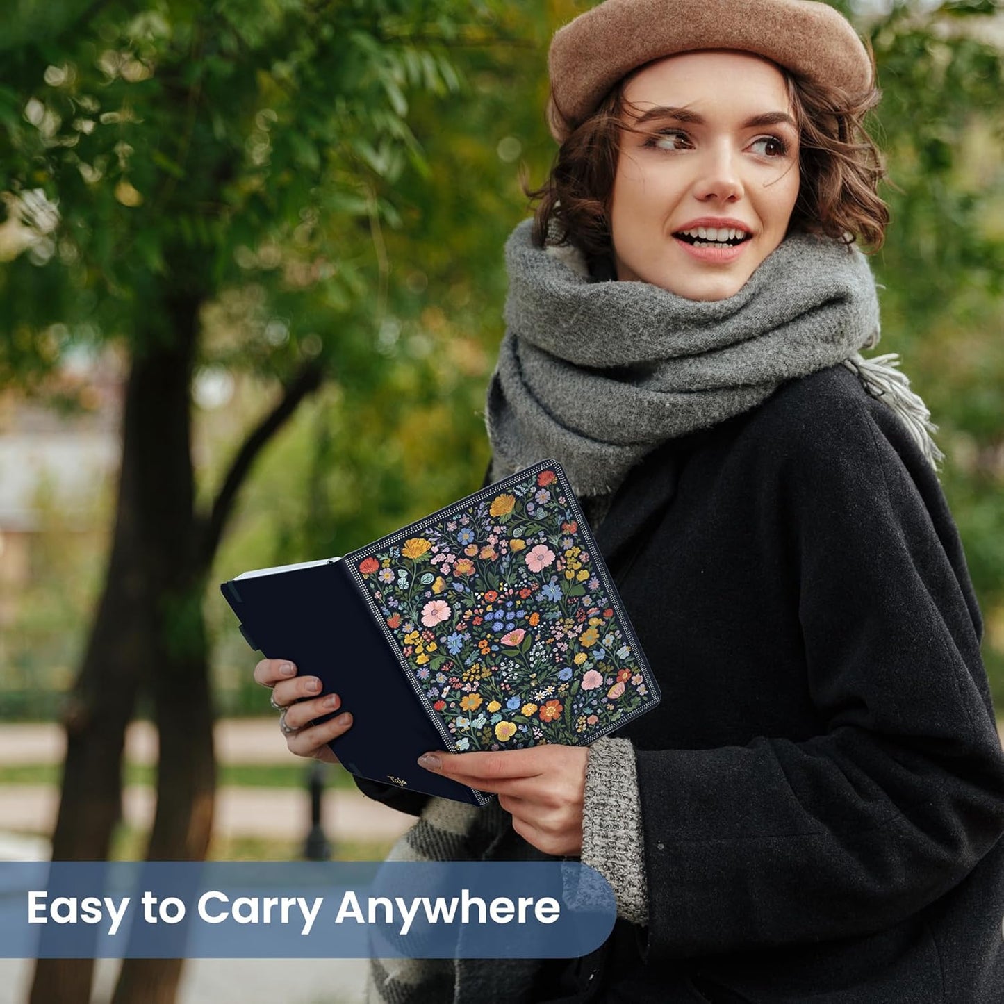 Taja Aesthetic Lined Journal for Women, Pretty 6" x 8" Notebook for Work & Note with 160 College Ruled Pages, Hardcover Leather Notebook for Journaling, Note Taking, Bible Study, Hummingbird