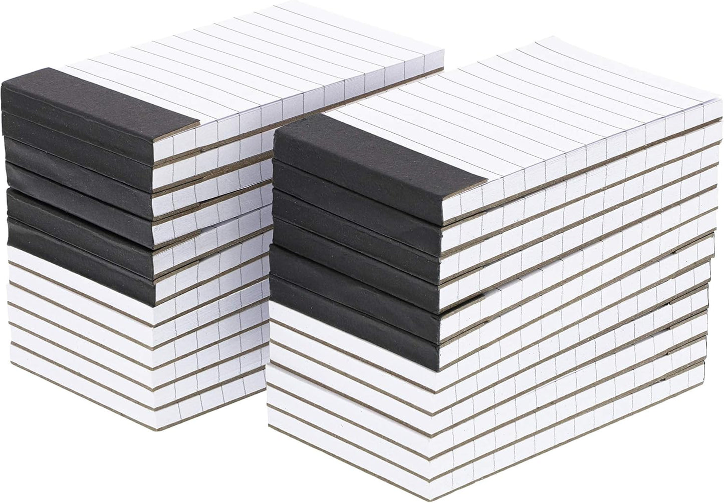 Paper Junkie Mini Paper Pad - 6.1 x 5.9 In, 24-Pack, Grey Board Backing - Lined Paper Pocket Notepad for Shopping Lists & To-Do Tasks