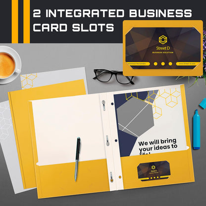 Better Office Products Blue Paper 2 Pocket Folders with Prongs, 50 Pack, Matte Texture, Letter Size Paper Folders, 50 Pack, with 3 Metal Prong Fastener Clips, Blue