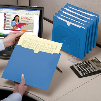 Smead File Jacket, Reinforced Straight-Cut Tab, Flat-No Expansion, Letter Size, Manila, 100 per Box (75500)