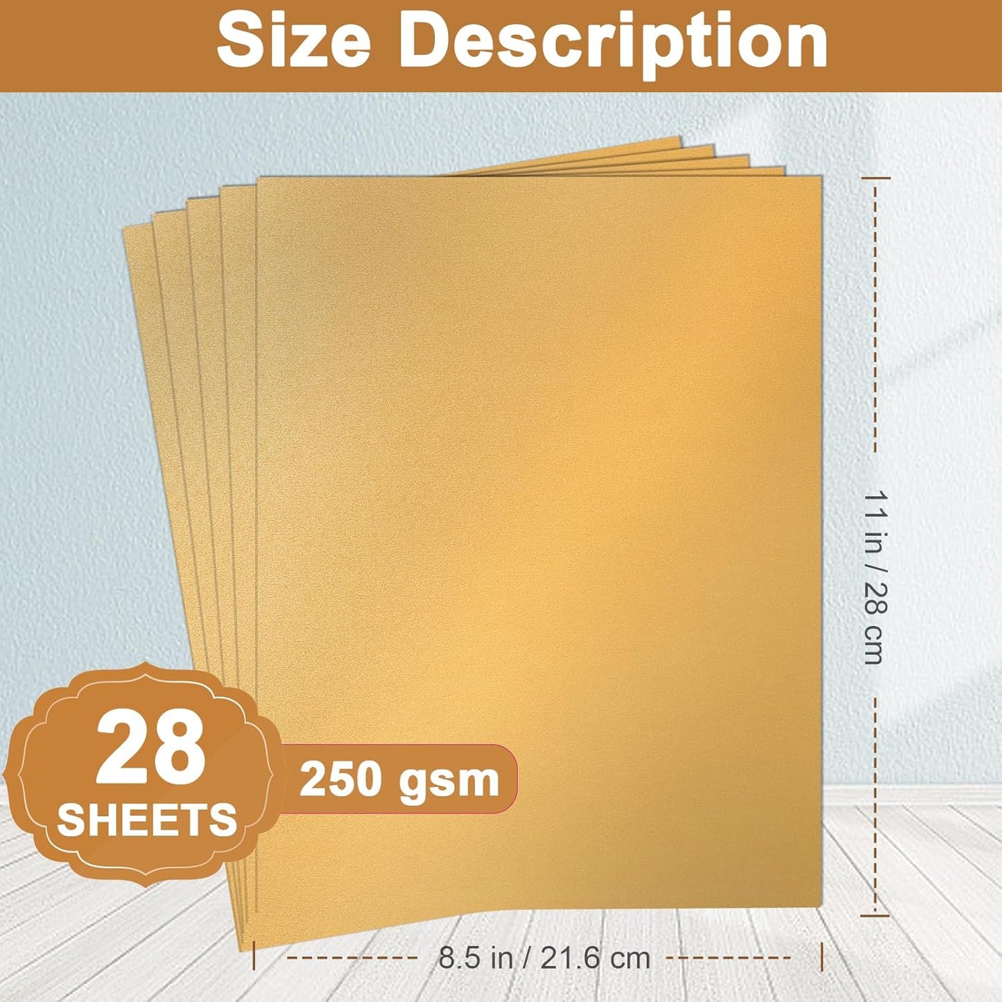 Silunkia 120 Sheets Cream Shimmer Cardstock 8.5 x 11 Off White Paper, 250gsm/92lb Premium Glossy Paper Card Stock for DIY Cards Making, Wedding Invitations, Anniversaries, Business Cards, Menus