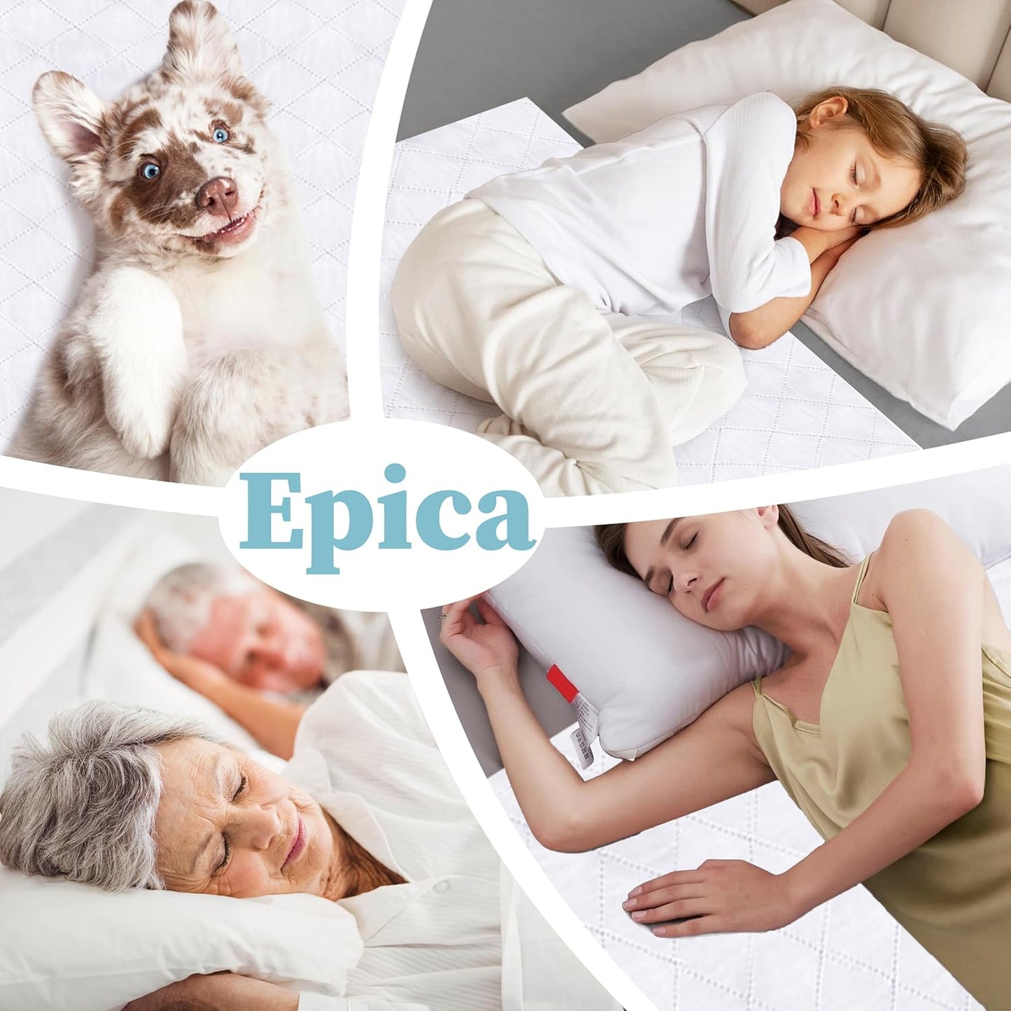 Epica Premium Ultra Plus Waterproof Sheet Protector Bed Pad, Under-pad, Quilted, Waterproof, and Washable, 34" x 52" for Children or Adults with Incontinence 34”x 52” (500 Washes ) Pack of 1