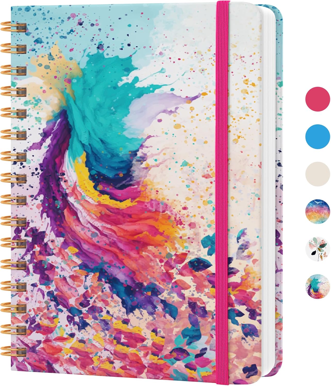 CICPAP Lined Spiral Journal Notebook, A5 College Ruled Notebook for Journaling, Note-Taking, and Daily Planning, Durable Hardcover with an Elegant Design, Purple