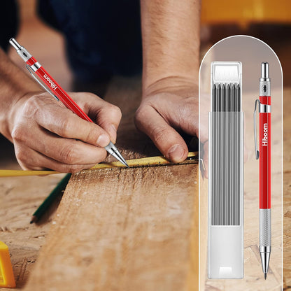 Hiboom 24 Pieces 2.8mm HB Refill for Carpenter Pencil, Study Long Lasting Pencil for Mechanical Pencil Woodworking Construction (Black)