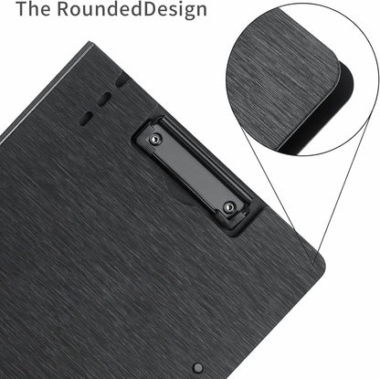 A4 Clipboard Folder,10 Pack Foldable Clipboards with Pocket for Business,Office,School or Restaurant (Black)