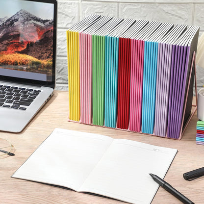Handepo 100 Pack A5 Composition Notebooks 72 Pages/36 Sheets Ruled Lined Composition Kraft Notebooks Bulk Soft Cover Journals Travel Memo for Students Classroom Office Supplies(a5, Colourful)