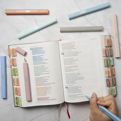 BLIEVE Aesthetic Cute Highlighters No Bleed Through, Dual Tip 8 Pack, Pastel Colors For Bible & Journaling