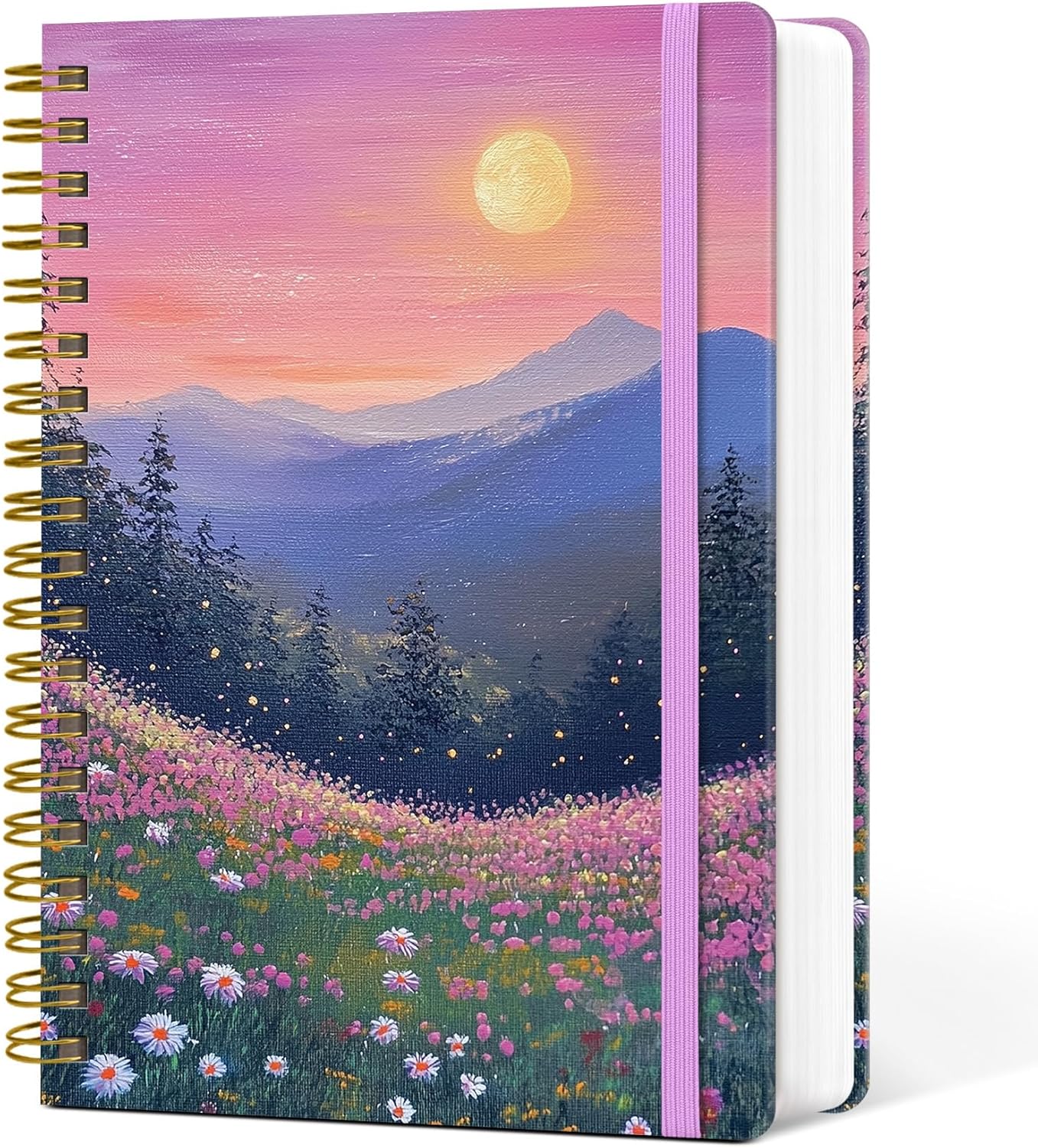 Lined Spiral Notebook Journal for Work, 300 Pages Thick B5 (7.1"x10") College Ruled Journal for Women & Writing, Hardcover Notebook for Note Taking, Perfect for Office Home School Supplies, Purple