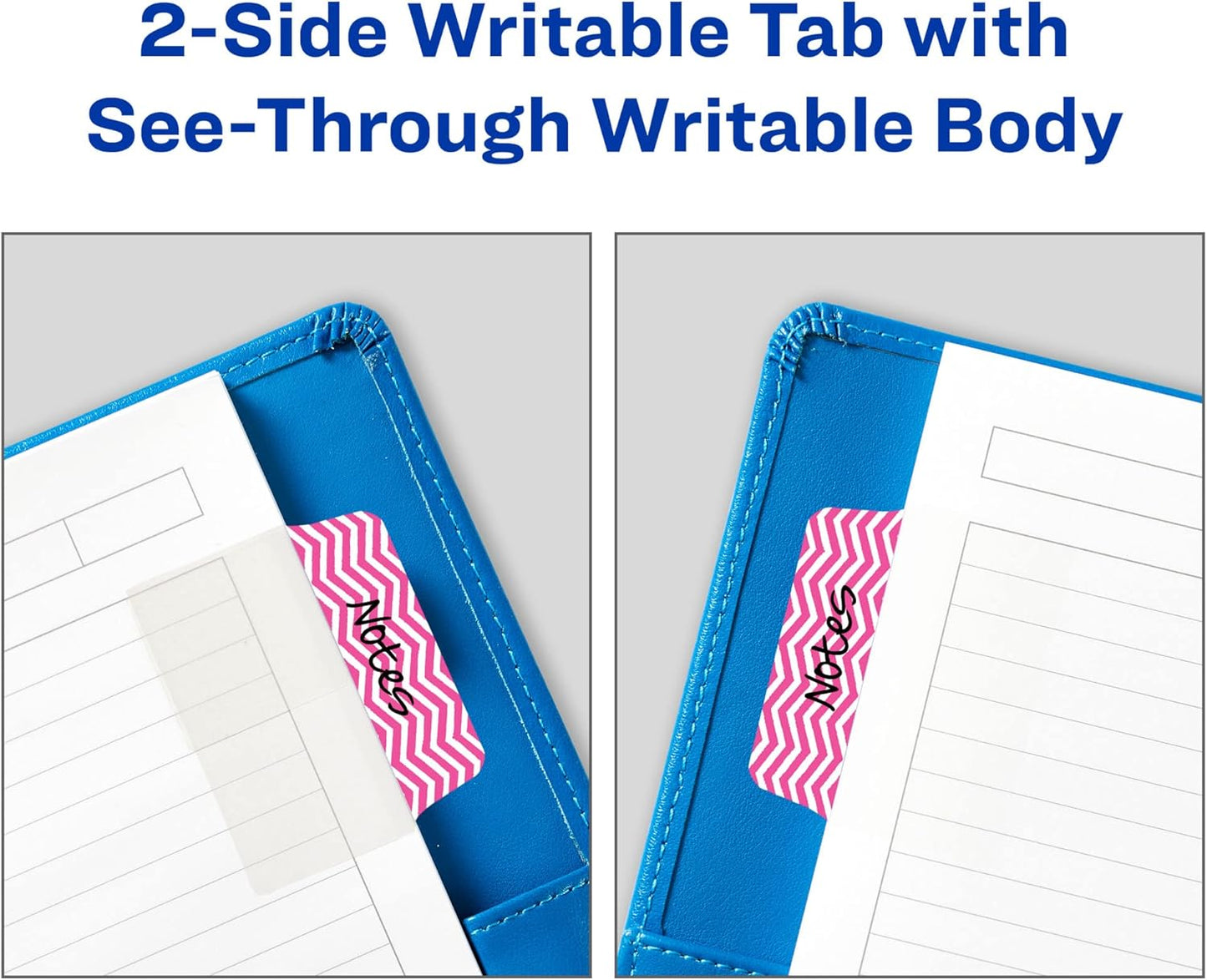 Avery Multiuse Ultra Tabs, 2" x 1.5", 2-Side Writable, Assorted Pastel Dots, 24 Repositionable Tabs (74773)