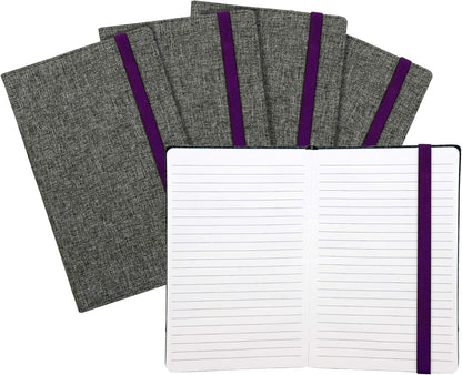Samsill Large Hardcover Notebook, 240 Lined Notebook Pages, Black, 7.5 x 10 Inch