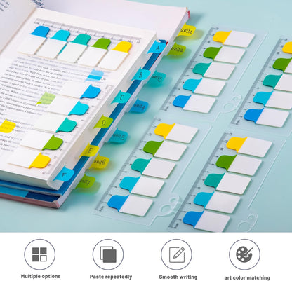 Golcellia Sticky Tabs - 600 Sheets Notebook Tabs - Sticky Flags, Index & Page Tabs - Durable Divider & Binder Tabs for Books & Bibles（6 Pcs, 5 - Color）