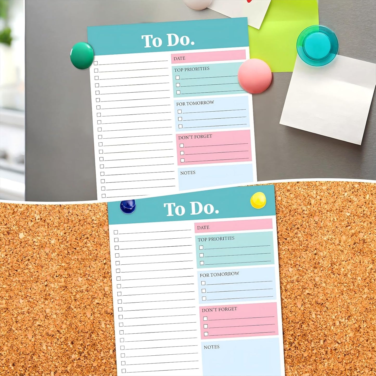 Spakon 300 Sheets Daily to Do List Notepad Notebook Library Card to Do Planner Checklist Memo Writing Pad Schedule Reminder Office Homework Planner for Task, 6" x 8(Retro,Beige)