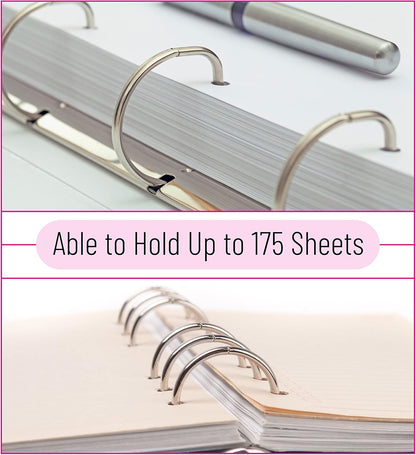 Mr. Pen- Loose Leaf Binder Book Rings, 5 Assorted Sizes (0.6", 1", 1.2", 1.5",2"), 36 Pack, Metal Binder Rings for Index Cards, Keychains, School, Home, Office, Silver