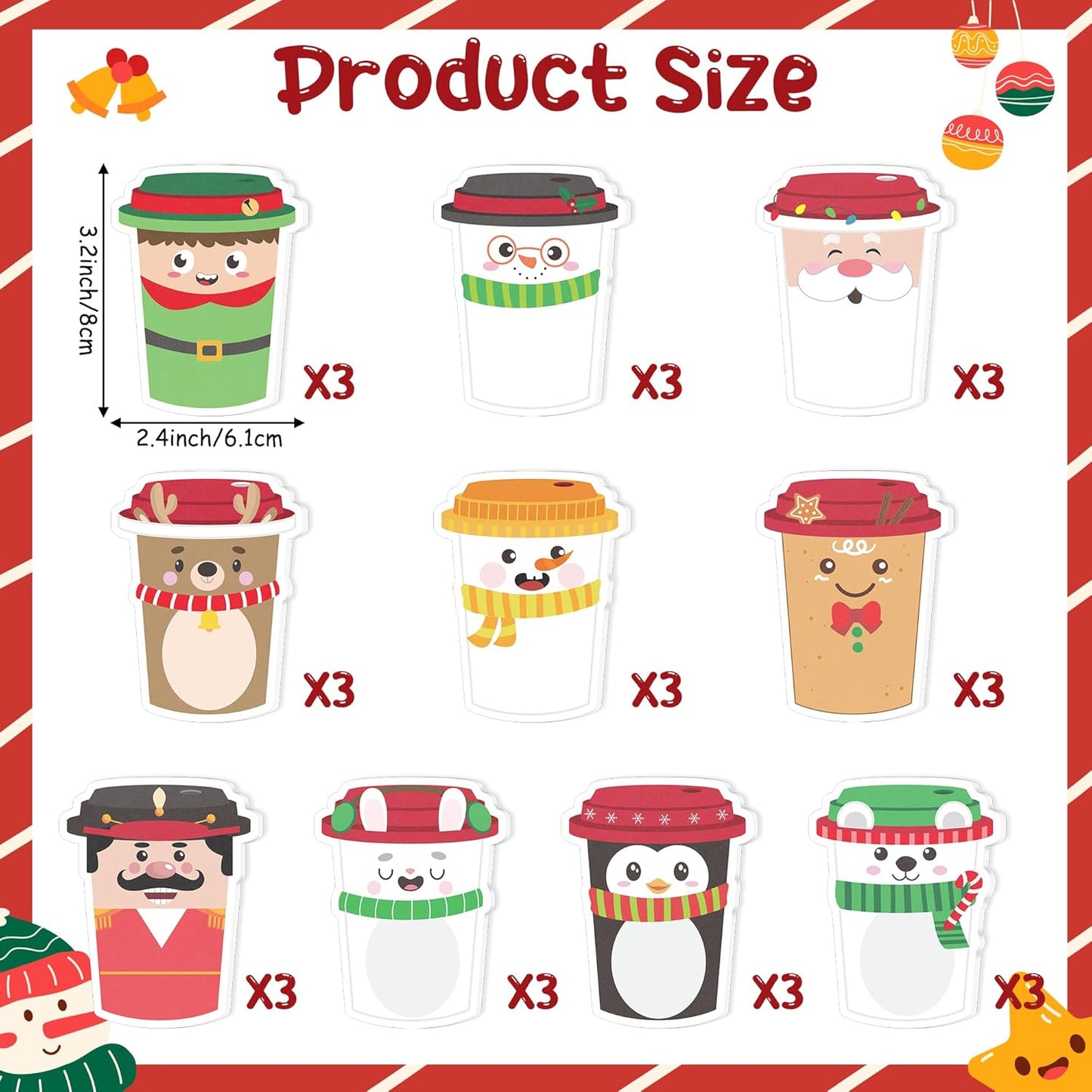 CJiangpo 30Pcs Marshmallow Sticky Notes Pads, 600 Sheets Cute Self Stick Notepad Memo Pads Funny Cartoon Page Marker Classroom Rewards Camping Themed Gift