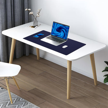 Large Desk Mat 47.2" x 17" Leather Desk Pad Protector with Natural Cork & PU Leather, Non-Slip Office Desk Mat, Large Mouse Pad, Waterproof Desk Blotter pad for Office&Home(Black)