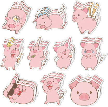 CJiangpo 30Pcs Marshmallow Sticky Notes Pads, 600 Sheets Cute Self Stick Notepad Memo Pads Funny Cartoon Page Marker Classroom Rewards Camping Themed Gift