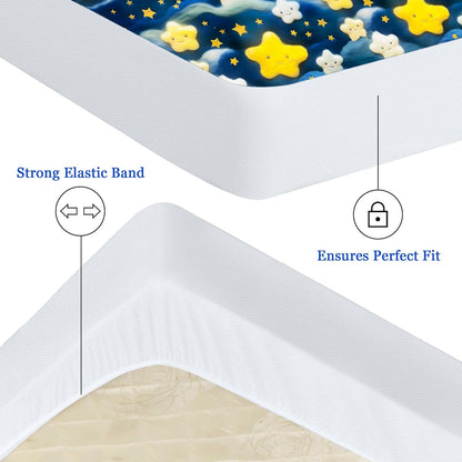 Sufdari Mattress Protector,Waterproof 18" Deep Pocket Mattress Cover Fitted Sheet Style with Elastic Rubber Band,Washable and Easy Care-Black,Queen