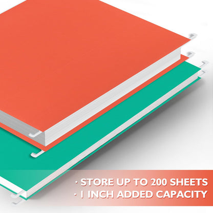 25 Packs Hanging File Folders,Cherry Pink Hanging File Folders Letter Size,Hanging Folders with 1/5-cut Tabs,Hanging Folders for Filing Cabinets, File Organizer Folder for Office,School,Home