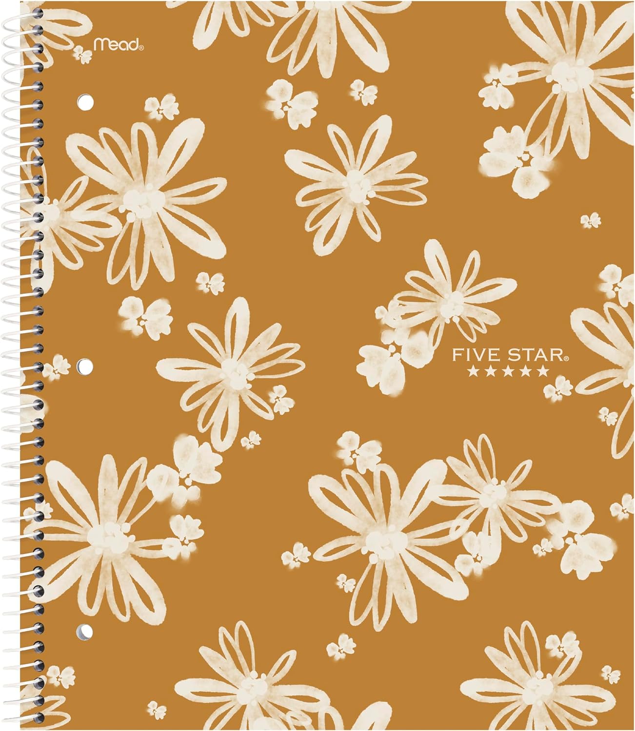 Five Star Spiral Notebook + Study App, 1 Subject, College Ruled Paper, 8-1/2" x 11", 80 Sheets, Fights Ink Bleed, Water Resistant Cover, Soft Petals Blue (820441F-ECM)