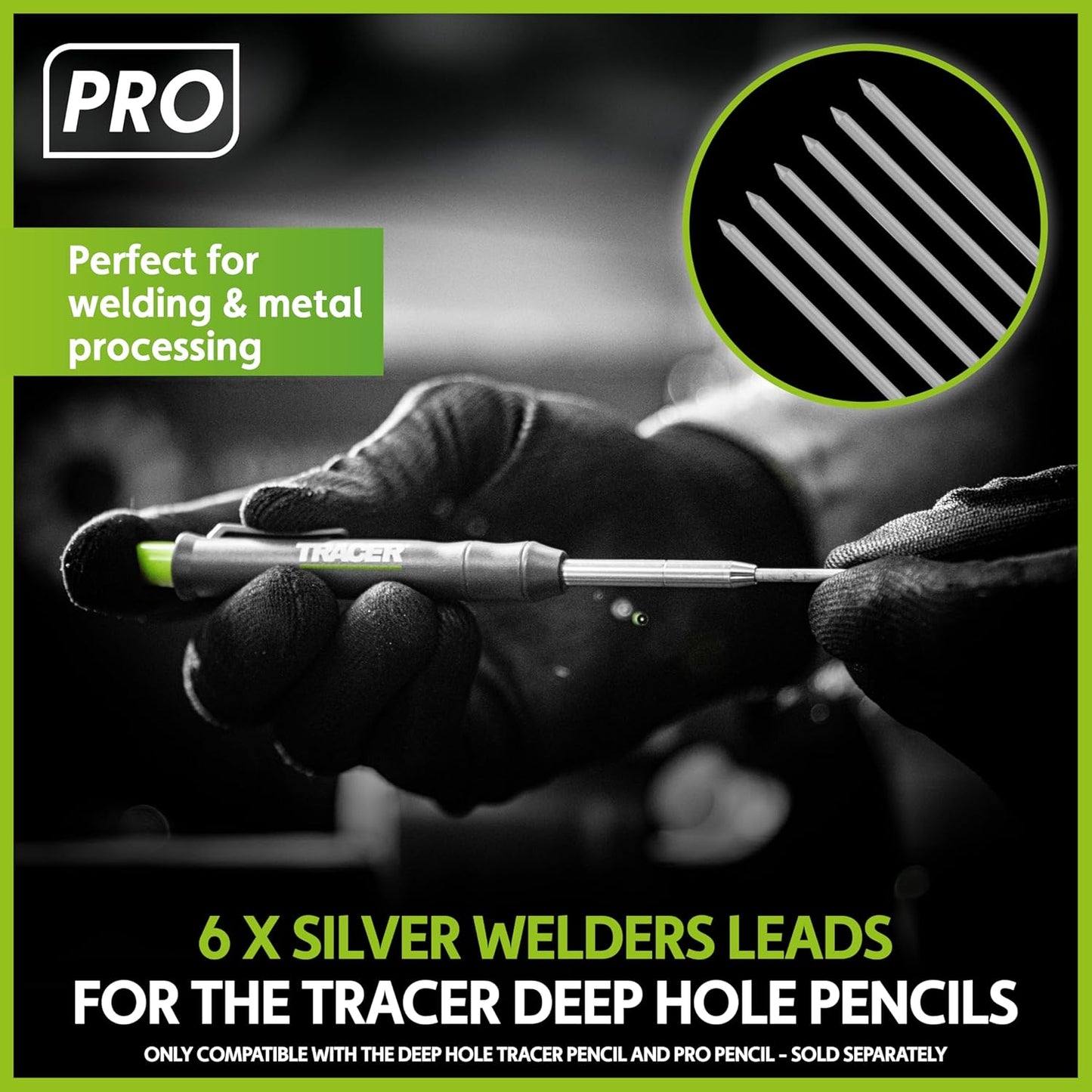 Tracer 2.8mm Carbide Tipped Lead 3-Pack with Anti-Snap Case - Lead Refill for Mechanical Pencil to Mark Wood, Metal, Ceramic, Glass, Woodworking and Carpenter Pencil Tool Use - ALPC1