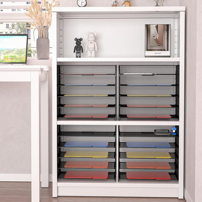 A4/Legal/Letter Size，5 Tier Mesh Letter Tray File Organizer,15.2 x 9.5 x 13.4 inches,Office File Folder Holder,Space Saving,Black