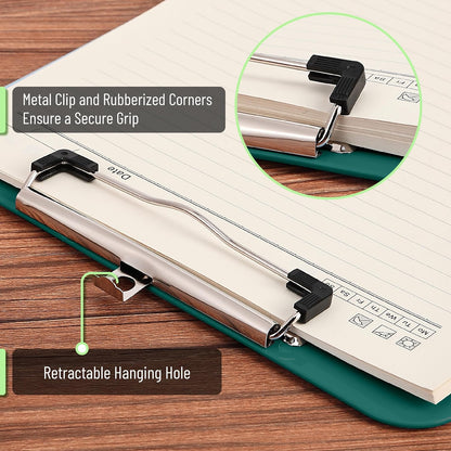 Mr. Pen- Plastic Clipboard, Letter Size, Black, Clipboard Plastic, Low-Profile Metal Clip with Retractable Hanging Hole