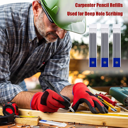 Zhehao 120 Pieces 2.8 mm Carpenter Pencils Lead Refills HB Refill for Construction Pencils Refills Mechanical for Writing Drawing Drafting Woodworking Construction(Black)