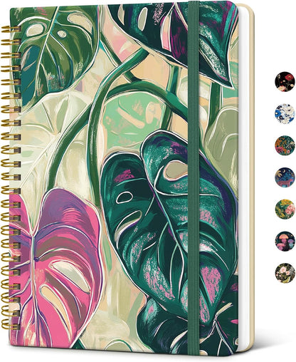 Taja Lined Spiral Notebook Journal for Women A5(5.8" × 8.3"), Cute Hardcover Notebook for Work, School & Note Taking, Pretty College Ruled Journal for Writing, 140 Pages, Sunset