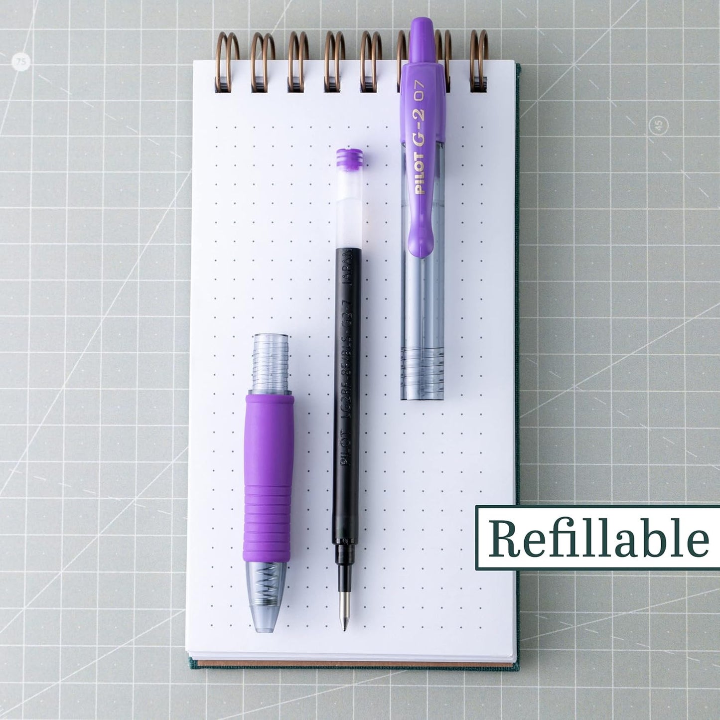 PILOT G2 Premium Refillable & Retractable Rolling Ball Gel Pens, Fine Point, Blue Ink, 12-Pack (31021)