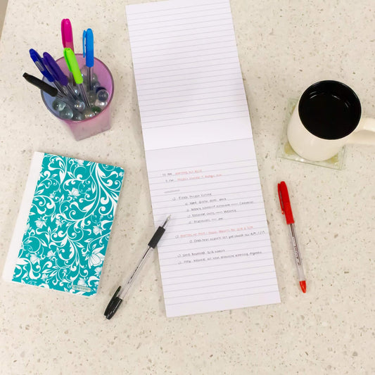 BAZIC Products Writing Pad 100 Sheets 6" x 9" – Writing Pad With Durable Lined Note Pads, Smooth Writing Paper, and Easy-tear Paper Pads; Compact Note Pads and Writing Pads for Office, School, or Home, 1-pack