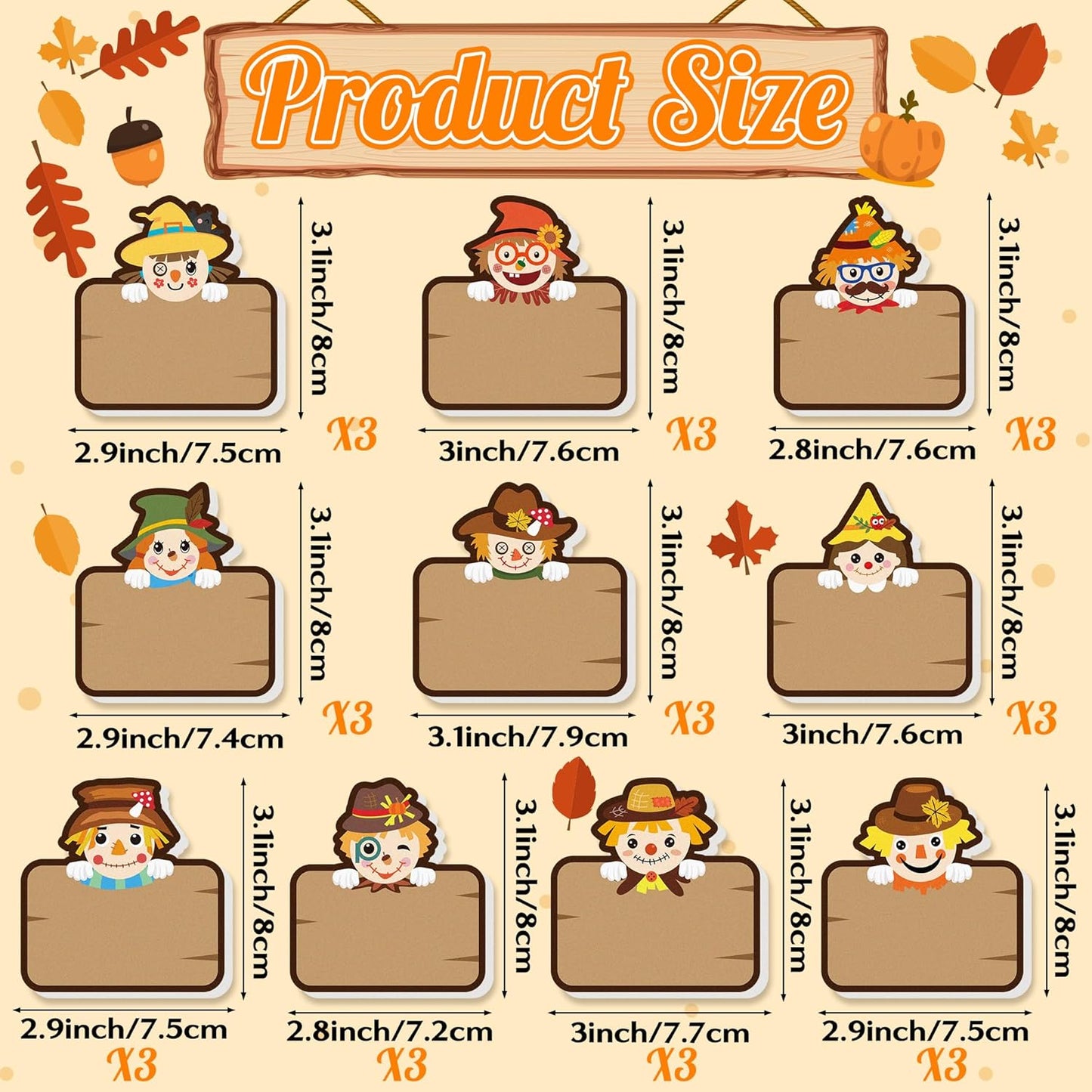 CJiangpo 30Pcs Marshmallow Sticky Notes Pads, 600 Sheets Cute Self Stick Notepad Memo Pads Funny Cartoon Page Marker Classroom Rewards Camping Themed Gift