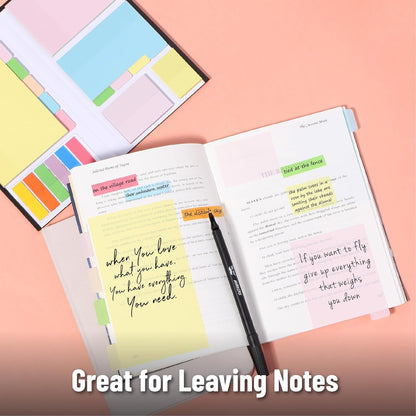 Mr. Pen- Sticky Notes Set, 410 Pack, Ruled, Dotted & Blank Notes with 150 Index Tabs, Divider Sticky Pads for Bible Study, Office, School, Planning, Journaling & Organization