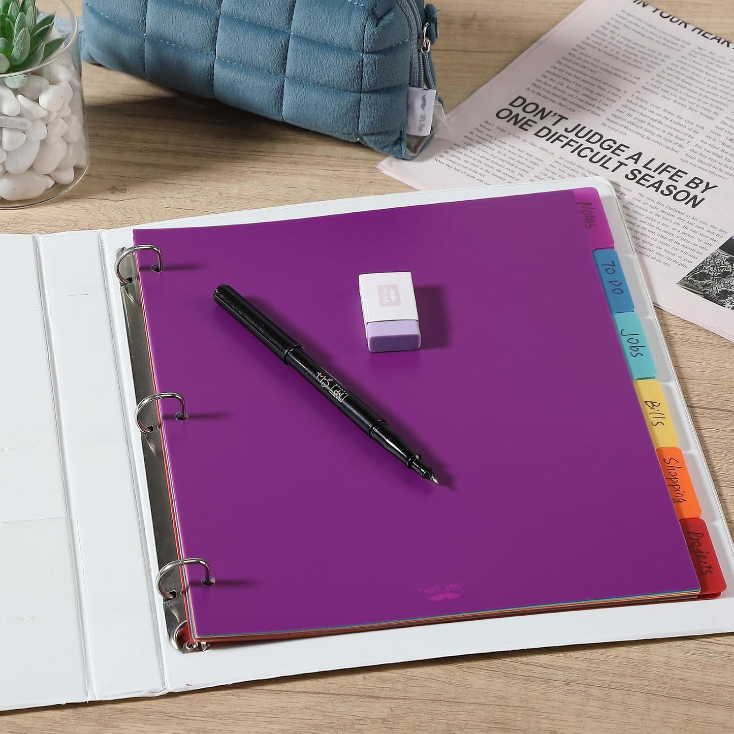 Mr. Pen- Binder Dividers, 6 Tab Dividers, Pack of 2 Sets (12 Dividers Total), Dividers
