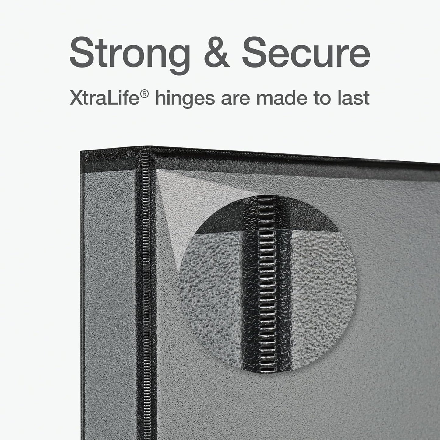 Oxford Ring Binders, 1.5" Round Ring Binders, View Binder, Covers on 3 Sides, XtraLife Hinge, Non-Stick, PVC-Free, White, 350 Sheet Capacity (1002547)